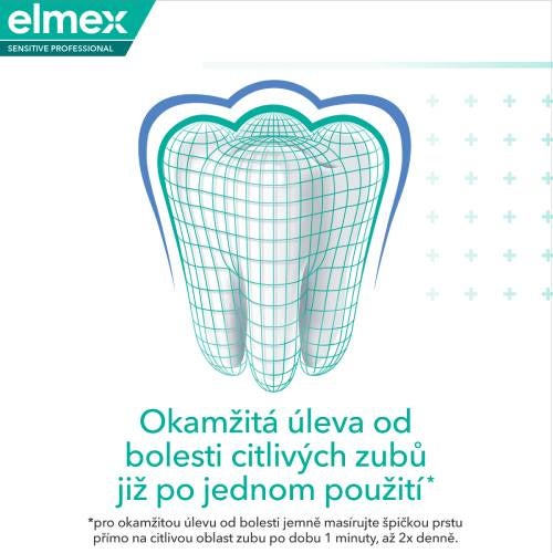 Ilustrace zubu popisující okamžitou úlevu od bolesti citlivých zubů